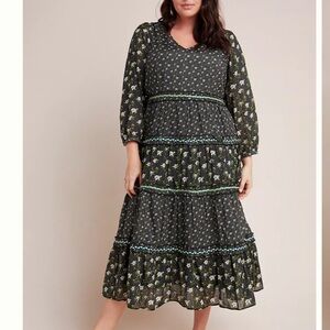 Anthropologie Karoline Tiered Maxi Dress